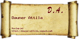 Dauner Attila névjegykártya