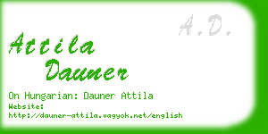 attila dauner business card